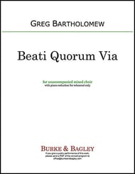 Beati Quorum Via SATB choral sheet music cover Thumbnail